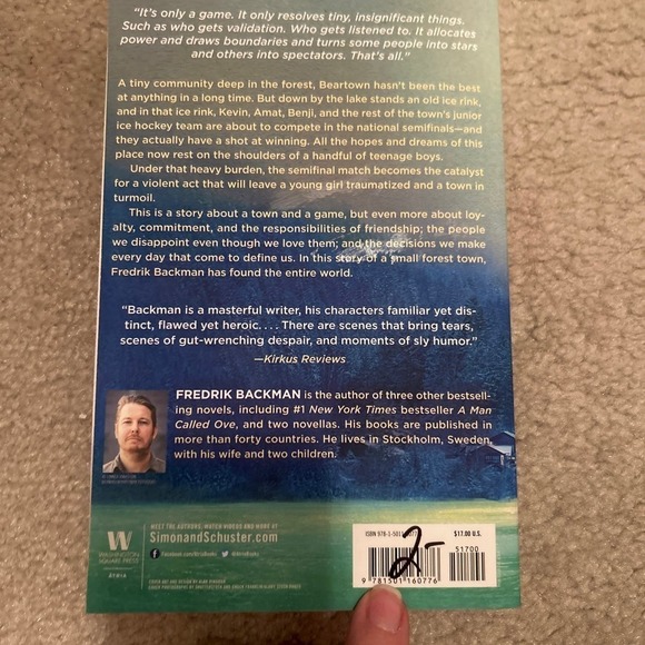 Book:  Bear Town, Author:  Fredrik Backman - Picture 2 of 2